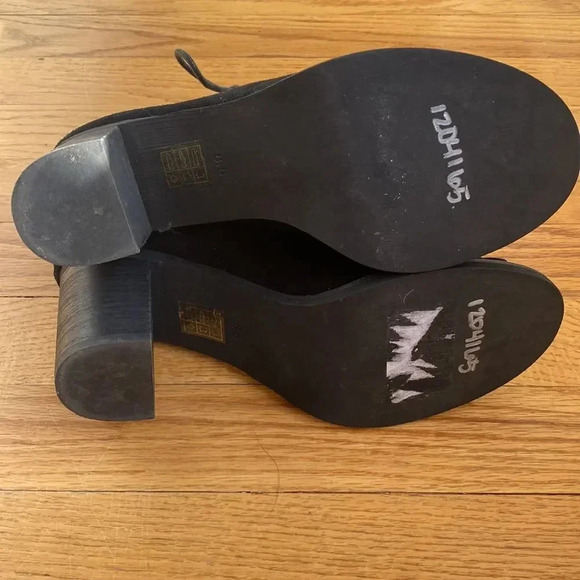 Jeffrey Campbell Cors Peep Toe Suede sz 8.5 black laces open front 3” heel NWOT - Picture 7 of 13